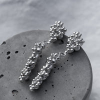 Barnacle Drop Studs, Silver