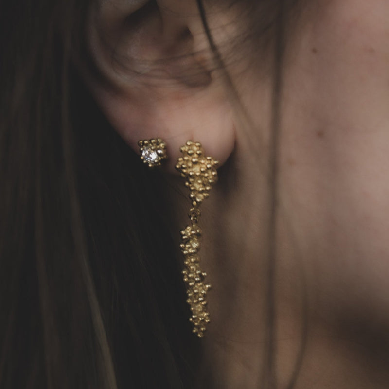 Barnacle Drop Studs, Gold Plated