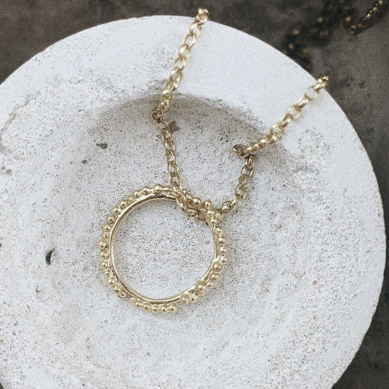 Halo Pendant, Gold Plated