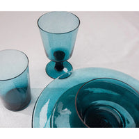 Mineral Blue Handmade Wine Glass