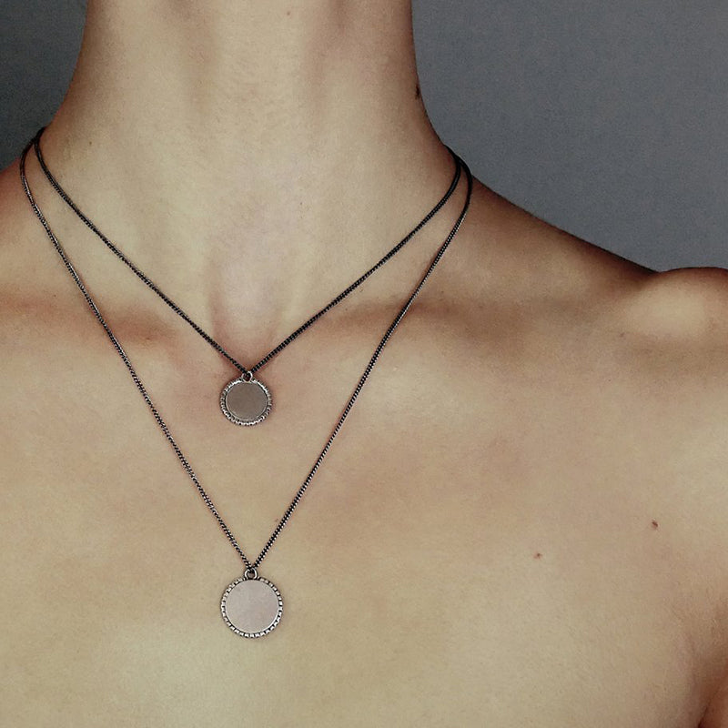 Radiance Silver Disc Necklace