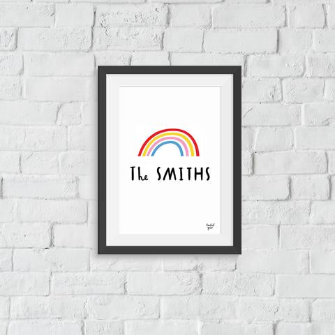 Personalised Rainbow Art print