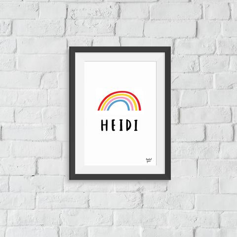 Personalised Rainbow Art print
