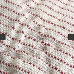 Soft Cotton Blanket in Red Stripes