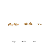 Gold Plated Cast Studs, Medium