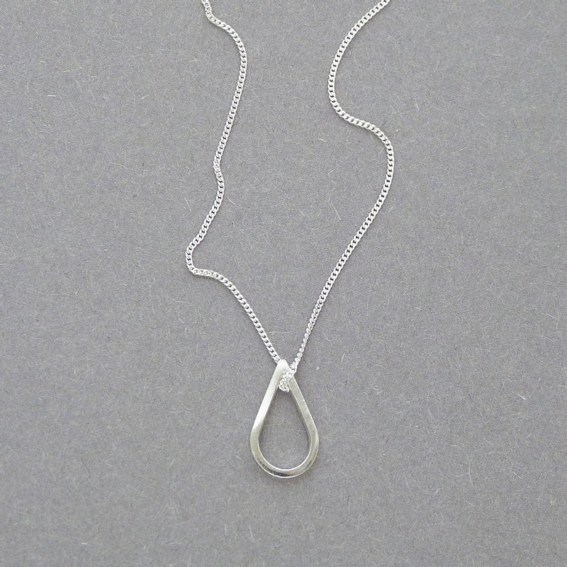 Silver Teardrop Necklace