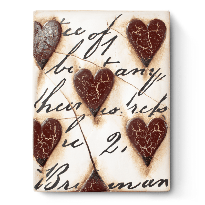Red Hearts with Script T01 - Sid Dickens Memory Block
