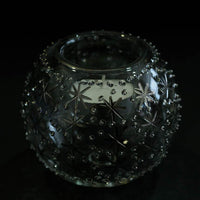 Silver 'Heaven' hand-blown glass votive