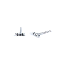 Silver Halo Dot Stud Earrings