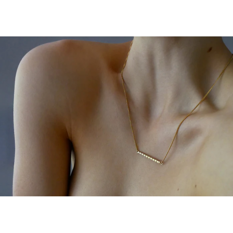 Gold Triangle Line Necklace