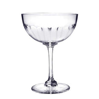 Faceted Crystal Glass Champagne Saucer