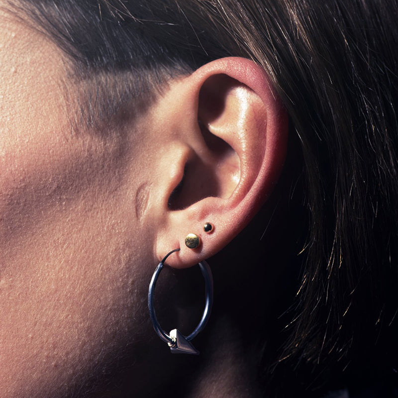 Silver Dot Stud Earrings