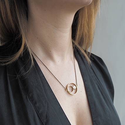 Brass Rings within Ring Necklace