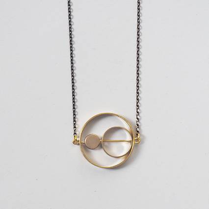 Brass Rings within Ring Necklace