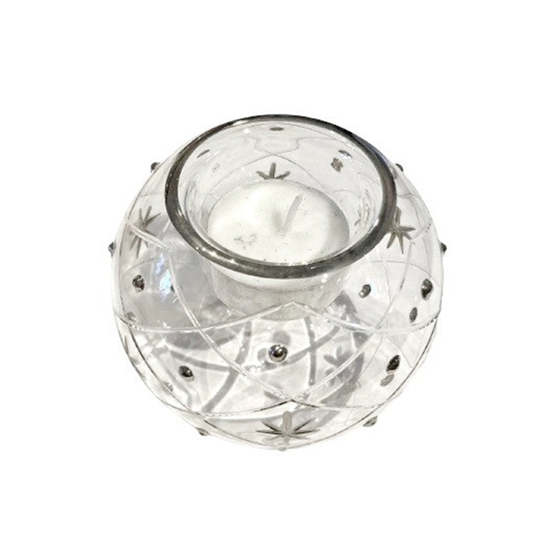 Pearl and Star Votive in Silver